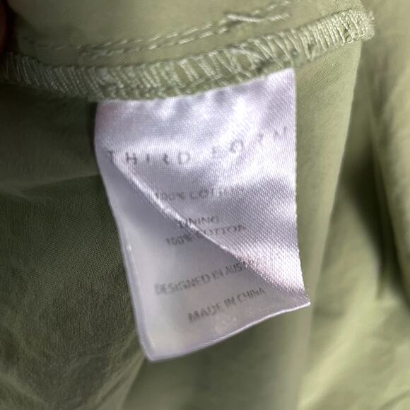 Third Form Drawn Deep Tank Maxi Dress Green Gathered Skirt Side Slit Sz 8 - Picture 11 of 13